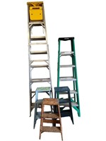 A Collection of Ladders. (2) Metal Are Werner 6Ft