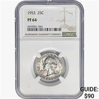 1953 Washington Silver Quarter NGC PF64