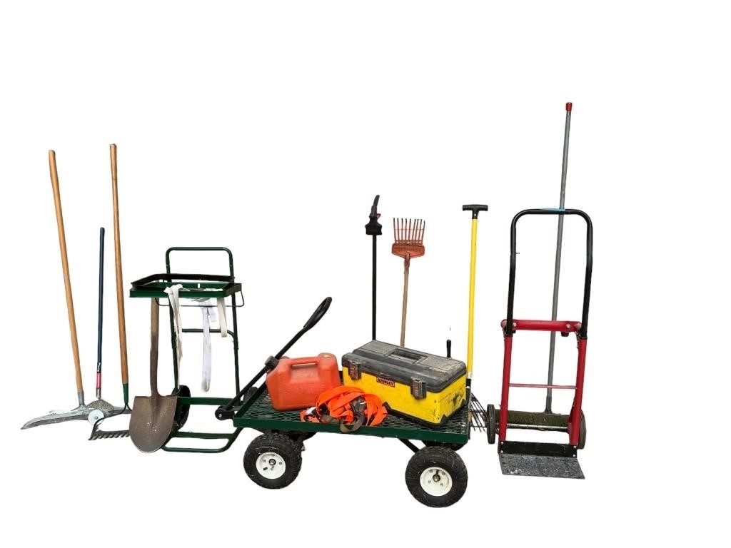 A Collection Of Yard Tools & Accessories.