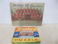 1950'S MONTREAL CANADIENS PUZZLE & BOX