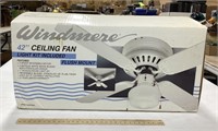 Windmere 42in ceiling fan, appears new