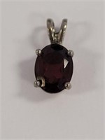 925 PENDANT WITH RED STONE