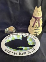 Show Cat Resin Statue, Platter & More