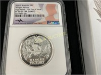 2021P SILVER PF70 ULTRA CAMEO 1ST DAY OF ISSUE