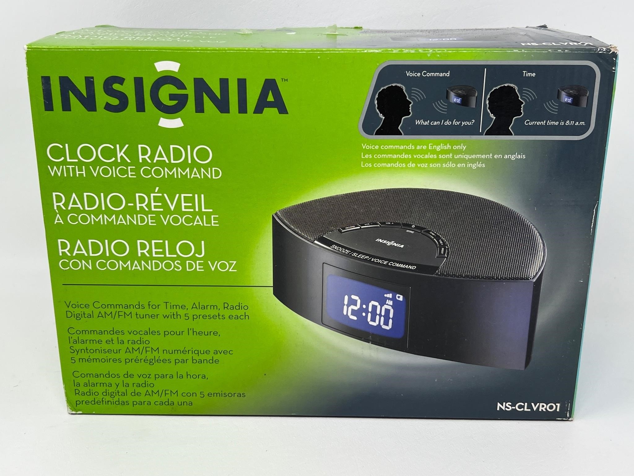 NEW Insignia Voice Activated Alarm Clock