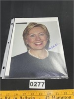 Signed Hillary Clinton 8x10