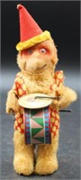 8" VINTAGE DRUMMING MONKEY WIND UP TOY