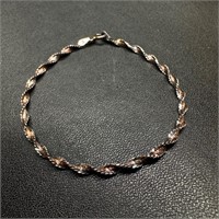 Sterling Silver Twist Chain Bracelet