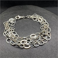 Sterling Silver 5 Chain Bracelet