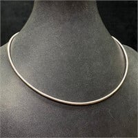Sterling Silver Round Snake-Link Necklace