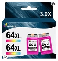 2 Ink Cartridge for HP 64XL Tricolor