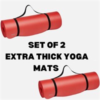 Lot of 2 Extra Thick Yoga Mats