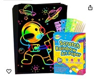 Rainbow Scratch Paper Sets: 60pcs