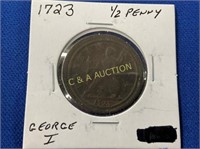 1723 1/2 PENNY  SEATED LIBERTY