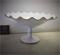 Fluted Footed Fruit Bowl-Made in Portugal