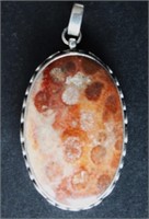 STERLING SILVER & AGATE PENDANT