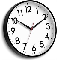 AKCISOT 12 Inch Wall Clock Large Silent Non-Tickin