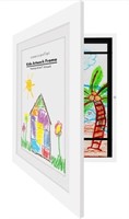 Two Front Loading Kids Art Frame in White - 8.5x11