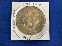 1947 CINCO PESES
