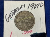 1907D 1 MARK COIN