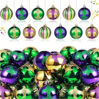 Capoda 24 Pieces Mardi Gras Ball Ornaments 2.4 Inc