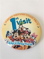 Walt Disney World 1st Visit Pin Button Pinback 3