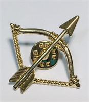 Vintage 1980’s Signed CN Arch & Arrow Pin Gold