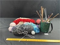 Knitting Needles, Yarn