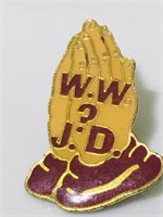 What Would Jesus Do WWJD? Praying Hands Gold T