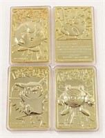 LOT OF FOUR GOLDEN POKEMON CARDS