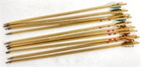 10 Vintage Wooden Shaft Arrows