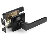 Black Modern Metal Doorknob Set