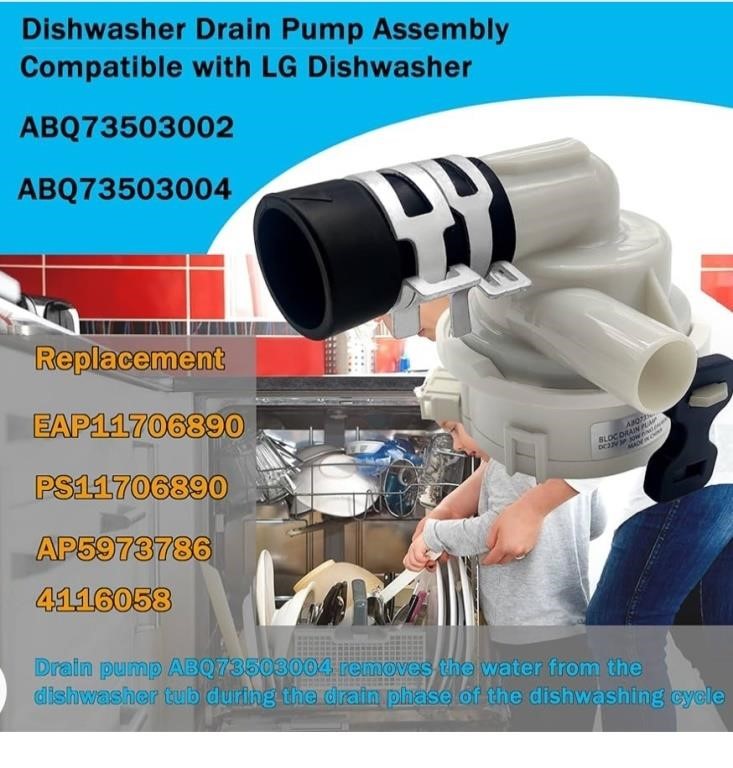 ABQ73503002 ABQ73503004 Dishwasher Drain Pump
