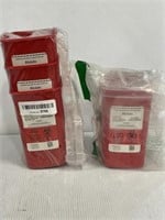 Lot of 4 sharps containers 1 qt ea