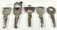 (5) 1950's Ford Car Keys