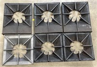 (6) Cast Iron Commercial Stove Burners
