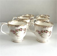 6 Royal Albert Dimity Rose Coffee Cups