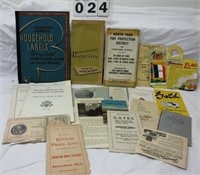 Large Lot Of Old Paper Items & Booklets