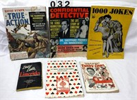 Old True Action & Detective Mags-Jokes Booklets