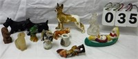 Lot of Small Ceramic-Stone-Glass-Animals