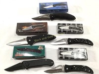 Lot of (5) NEW Folding Pocket Knives