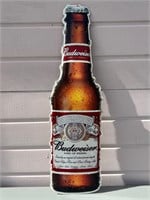 Budweiser Longneck Metal Tacker Sign