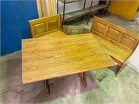 Oak Table with Benches and Corner piece