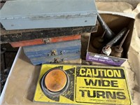 Funnels; Oil Can Spout; Caution Sign, Metal