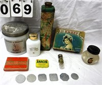 Vintage Tins & Containers & Old Product Tokens
