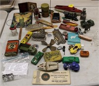 Large lot of Collectible Toys, Advertising tins,