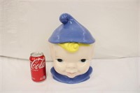 Pixie Cookie Jar Holland Mold, Has Chip In Lid
