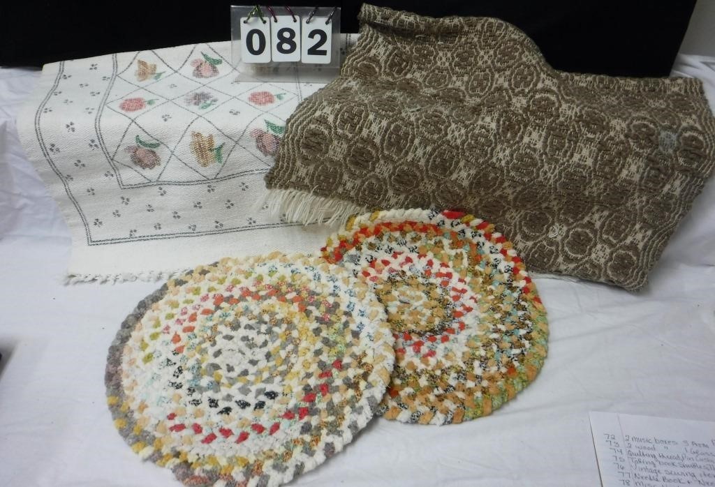 Vintage Rag Rugs-Chair Seat Rounds