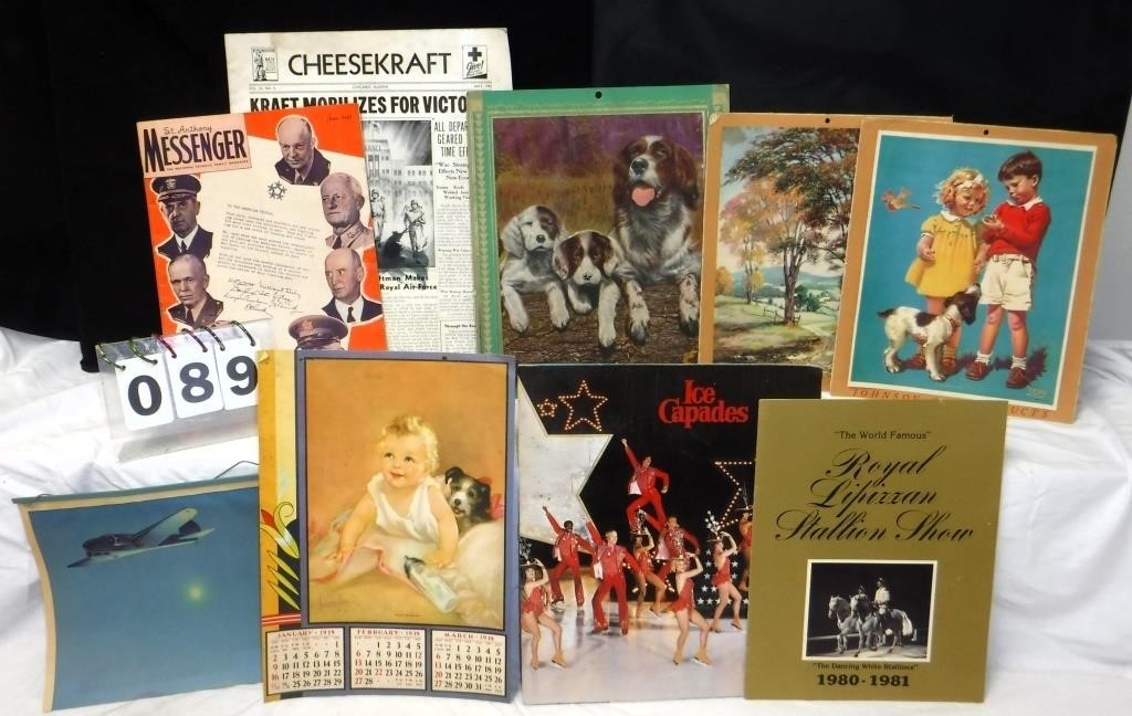 Vintage Calendar Top Prints - Programs