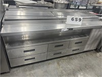Delfield 83"  Pizza Prep Table W 6 Drawers 384 P